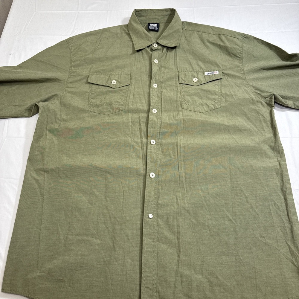 SHIRT Enyce Sean Combs Mens 5XL Short‎ Sleeve Button Up  Khaki
